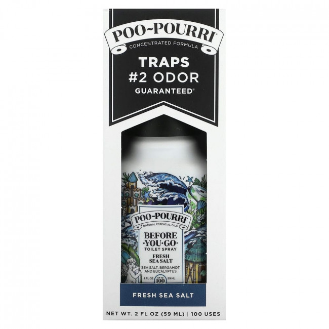 Poo-Pourri, Before-You-Go Toilet Spray, Fresh Sea Salt, 2 fl oz (59 ml)