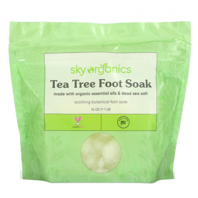 Sky Organics, Tea Tree Foot Soak, средство для ног, 1 фунт (16 унций)