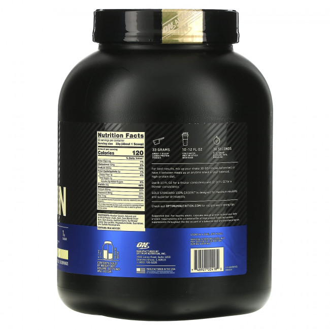 Optimum Nutrition, Золотой стандарт, 100% казеин, кремовая ваниль, 1,75 кг (3,86 фунта) Optimum Nutrition, Золотой стандарт, 100% казеин, кремовая ваниль, 1,75 кг (3,86 фунта)