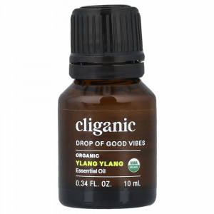 Cliganic, 100% чистое эфирное масло, иланг-иланг, 10 мл (0,33 жидк. Унции)
