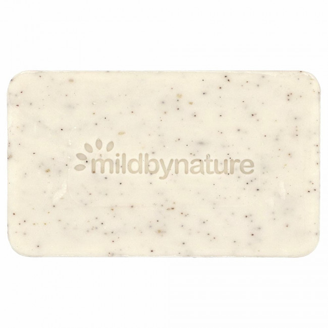 Mild By Nature, отшелушивающее мыло, с маслами марулы, таману и ши, с цитрусовым ароматом, 141 г (5 унций) Mild By Nature, отшелушивающее мыло, с маслами марулы, таману и ши, с цитрусовым ароматом, 141 г (5 унций)