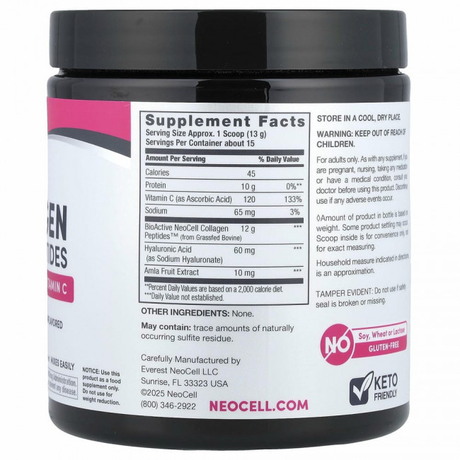 Neocell, Super Collagen Plus, коллаген с витамином C и гиалуроновой кислотой, 195 г (6,9 унции) Neocell, Super Collagen Plus, коллаген с витамином C и гиалуроновой кислотой, 195 г (6,9 унции)