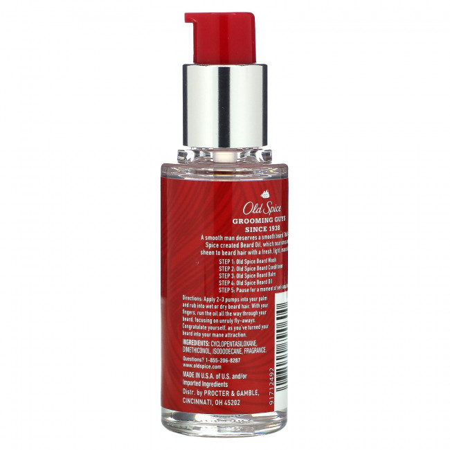 Old Spice, Масло для бороды, классическое, 50 мл (1,7 жидк. Унции) Old Spice, Масло для бороды, классическое, 50 мл (1,7 жидк. Унции)