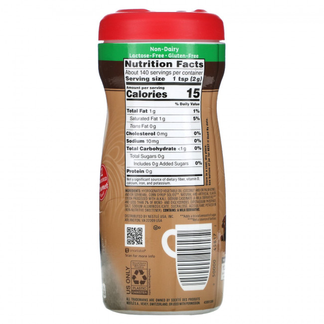 Coffee Mate, сухие сливки для кофе, без сахара, со вкусом шоколадного крема, 289,1 г (10,2 унции)