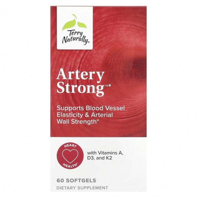 Terry Naturally, Artery Strong ™, 60 мягких таблеток Terry Naturally, Artery Strong ™, 60 мягких таблеток