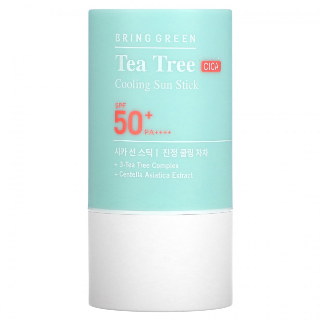 Bring Green, Охлаждающий солнцезащитный стик Tea Tree CICA, SPF 50+ PA ++++, 22 г (0,77 унции) Bring Green, Охлаждающий солнцезащитный стик Tea Tree CICA, SPF 50+ PA ++++, 22 г (0,77 унции)