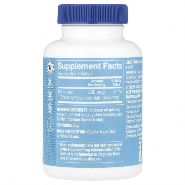 The Vitamin Shoppe, Chromax® пиколинат хрома, 200 мкг, 300 мягких таблеток The Vitamin Shoppe, Chromax® пиколинат хрома, 200 мкг, 300 мягких таблеток