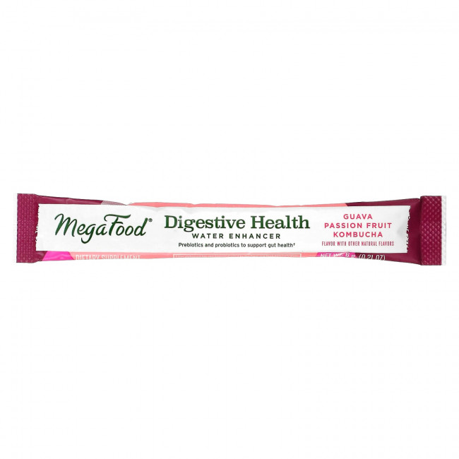 MegaFood, Digestive Health, Water Enhancer, чайный гриб из гуавы и маракуйи, 10 пакетиков по 6 г (0,21 унции) MegaFood, Digestive Health, Water Enhancer, чайный гриб из гуавы и маракуйи, 10 пакетиков по 6 г (0,21 унции)