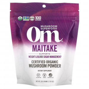 Om Mushrooms, Сертифицированный органический грибной порошок, майтаке, 200 г (7,05 унции)