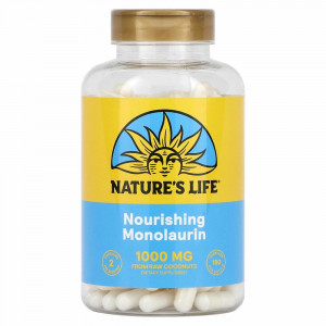 Nature's Life, монолаурин, 180 вегетарианских капсул