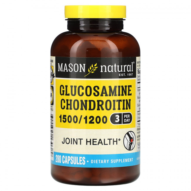 Mason Natural, Глюкозамин хондроитин, 280 капсул Mason Natural, Глюкозамин хондроитин, 280 капсул