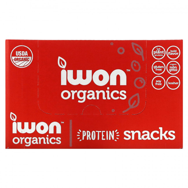 IWON Organics, Organics Protein Puffs, сыр чеддер, 8 пакетиков по 42 г (1,5 унции) IWON Organics, Organics Protein Puffs, сыр чеддер, 8 пакетиков по 42 г (1,5 унции)