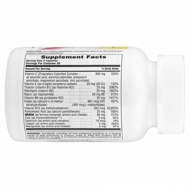 NaturesPlus, Hema-Plex, комплекс с железом, 60 капсул быстрого действия