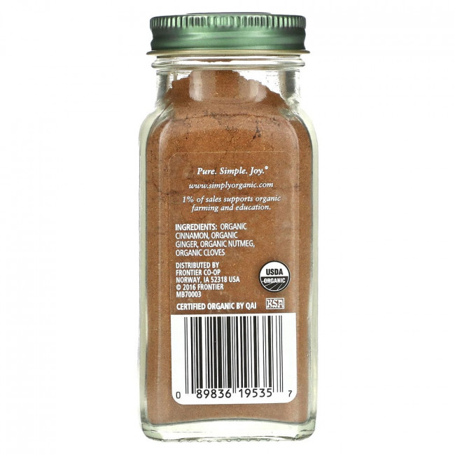Simply Organic, Тыквенная приправа, 1,94 унции (55 г)