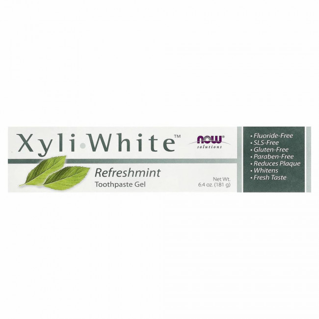 NOW Foods, Solutions, XyliWhite, зубная гель-паста, освежающая мята, 181 г (6,4 унции)
