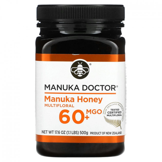 Manuka Doctor, мед манука из разнотравья, MGO 60+, 500 г (17,6 унции) Manuka Doctor, мед манука из разнотравья, MGO 60+, 500 г (17,6 унции)