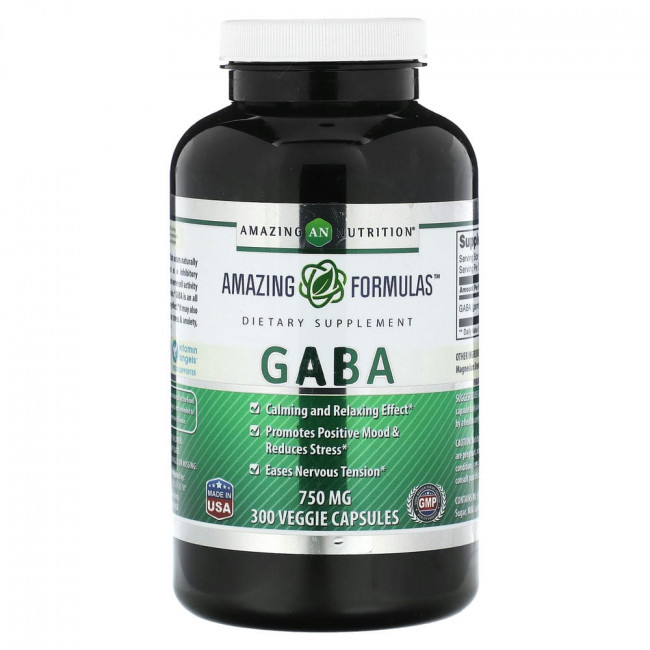 Amazing Nutrition, GABA, 750 mg, 300 Veggie Capsules