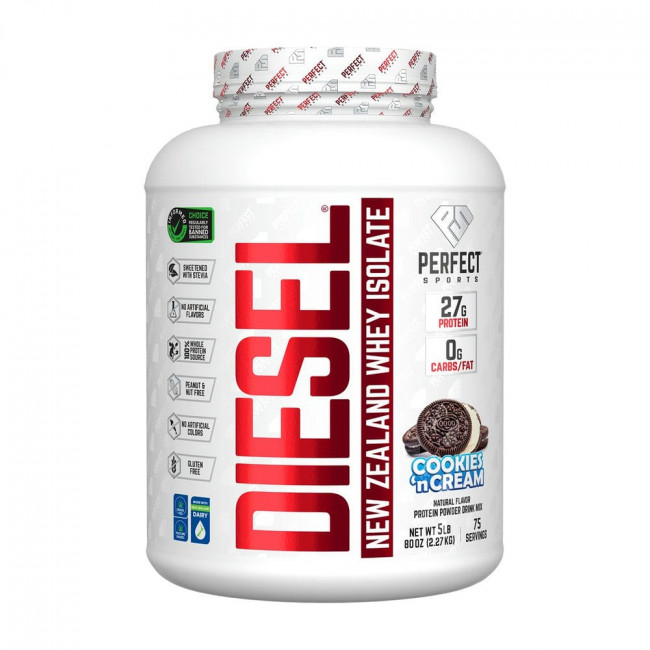 Perfect Sports, Diet, новозеландский сывороточный изолят, печенье и крем, 2,27 кг (5 фунтов)