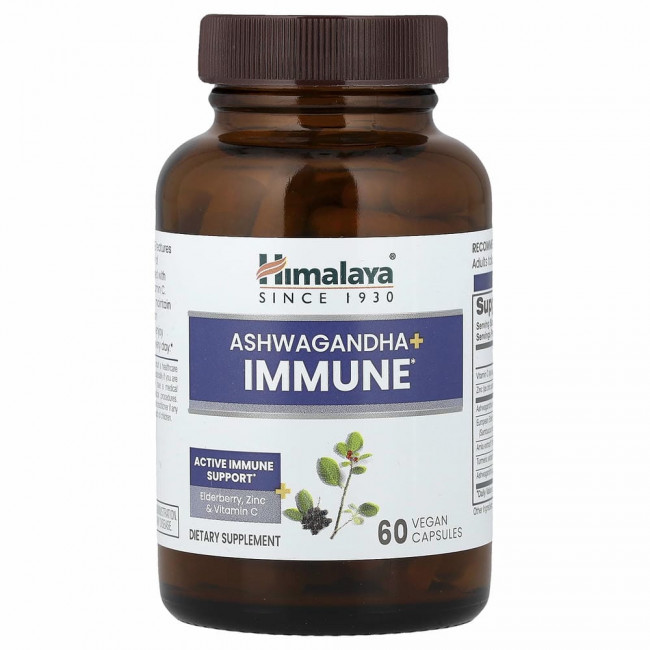 Himalaya, Ashwagandha + Immune`` 60 веганских капсул Himalaya, Ashwagandha + Immune`` 60 веганских капсул