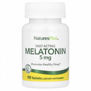 NaturesPlus, Мелатонин, 5 мг, 90 таблеток