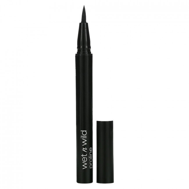 Wet n Wild, Подводка для глаз ProLine с фетровым кончиком, черная, 0,5 г (0,017 унции) Wet n Wild, Подводка для глаз ProLine с фетровым кончиком, черная, 0,5 г (0,017 унции)