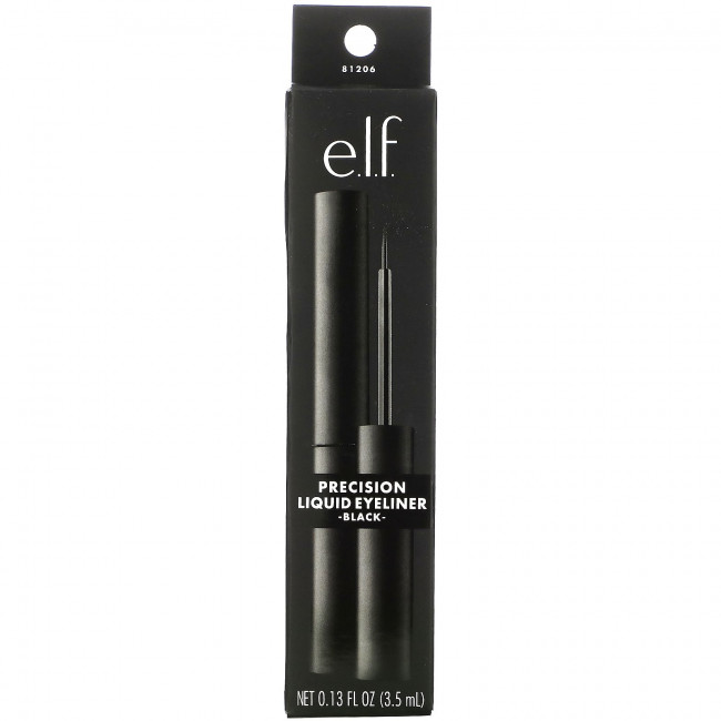 E.L.F., Precision Liquid Eyeliner, черная, 3,5 мл (0,13 жидк. Унции)