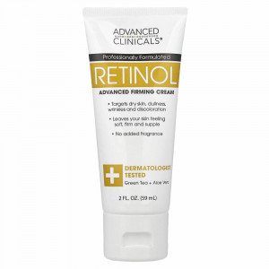 Advanced Clinicals, Retinol, улучшенный укрепляющий крем, без отдушек, 59 мл (2 жидк. Унции)