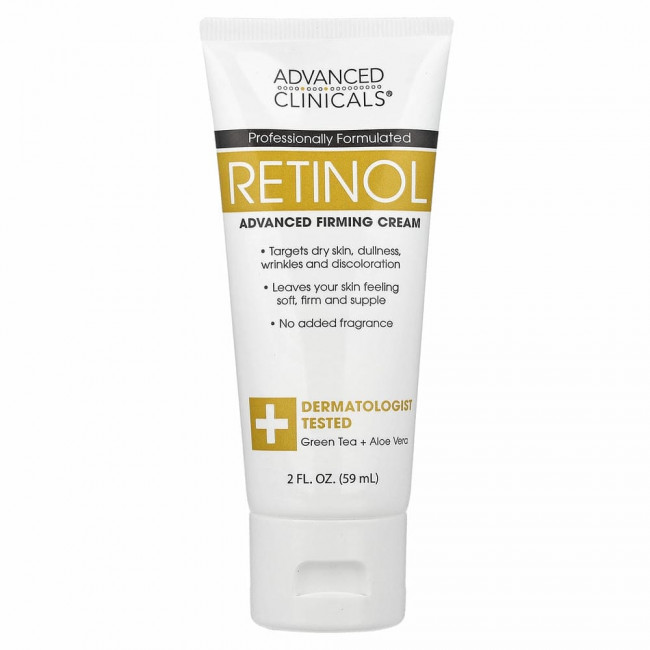 Advanced Clinicals, Retinol, улучшенный укрепляющий крем, без отдушек, 59 мл (2 жидк. Унции)