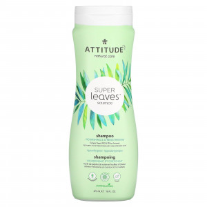 ATTITUDE, Super Leaves Science, натуральный шампунь, питающий и укрепляющий, масло виноградной косточки и оливковые листья, 16 унций (473 мл)