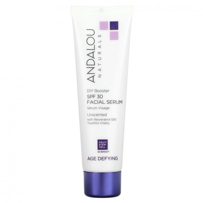 Andalou Naturals, Сыворотка для лица, SPF 30, антивозрастная, без запаха, 38 мл (2 жидк. унции)