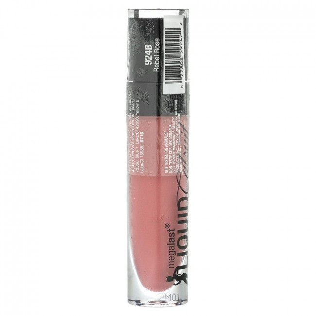 wet n wild, Матовая губная помада MegaLast Liquid Catsuit, бунтарская роза, 6 г (0,21 унции)