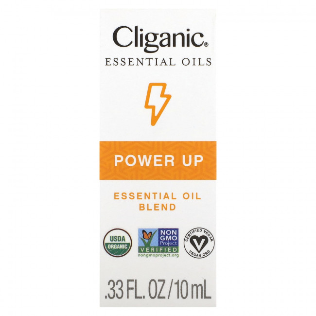 Cliganic, Смесь эфирных масел, Power Up, 10 мл (0,33 жидк. Унции) Cliganic, Смесь эфирных масел, Power Up, 10 мл (0,33 жидк. Унции)