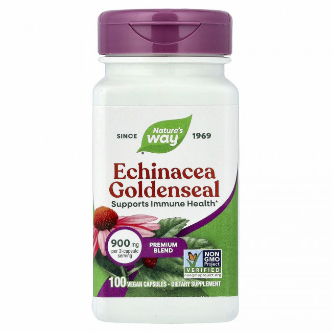 Nature's Way, Echinacea Goldenseal, 450 mg, 100 Vegan Capsules