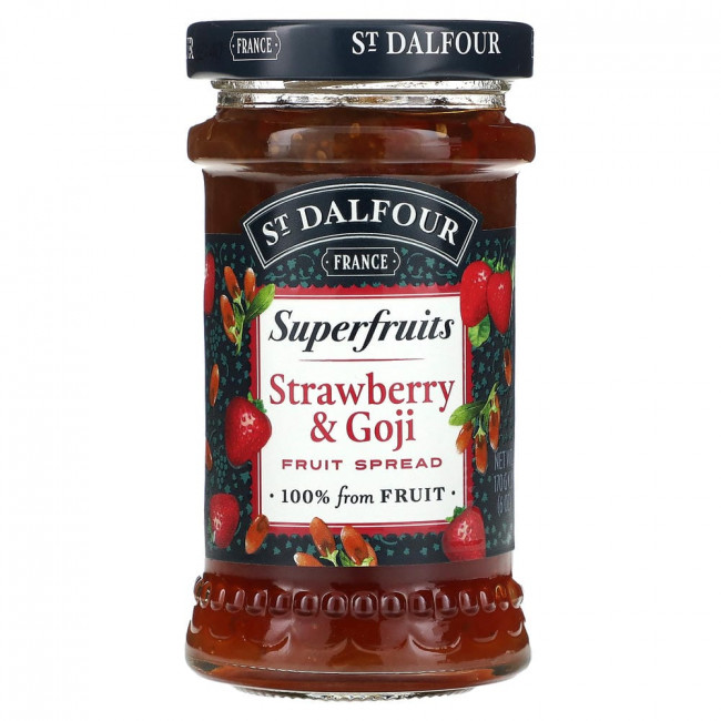 St. Dalfour, Superfruits, фруктовый джем, клубника и годжи, 170 г (6 унций)
