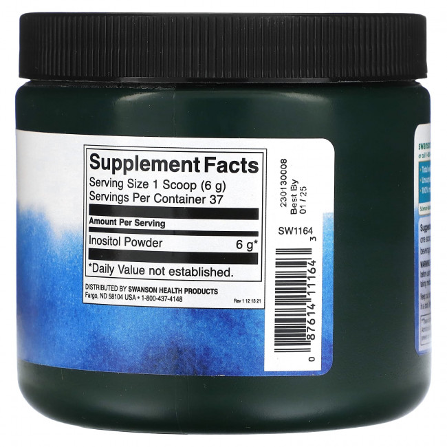 Swanson, Инозитол, порошок, 227 г (8 унций) Swanson, Инозитол, порошок, 227 г (8 унций)