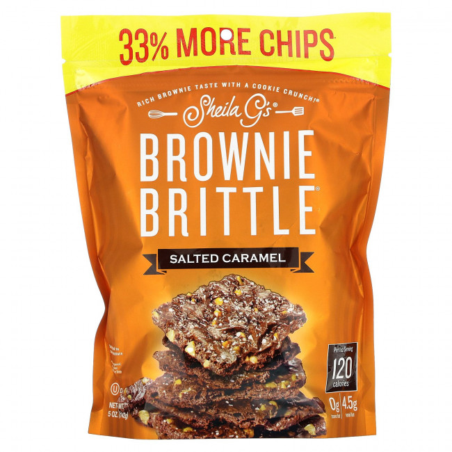 Sheila G's, Brownie Brittle, соленая карамель, 142 г (5 унций) Sheila G's, Brownie Brittle, соленая карамель, 142 г (5 унций)