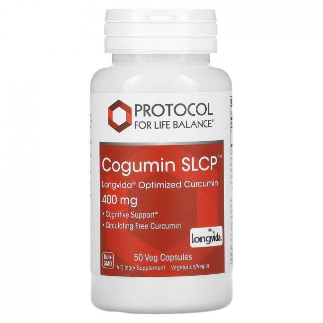Protocol for Life Balance, Cogumin SLCP, 400 мг, 50 вегетарианских капсул