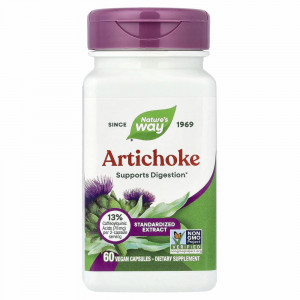 Nature's Way, артишок, 60 веганских капсул