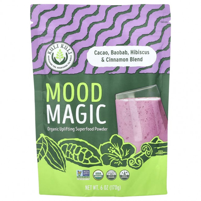 Kuli Kuli, Mood Magic, органический бодрящий суперпродукт, 170 г (6 унций) Kuli Kuli, Mood Magic, органический бодрящий суперпродукт, 170 г (6 унций)