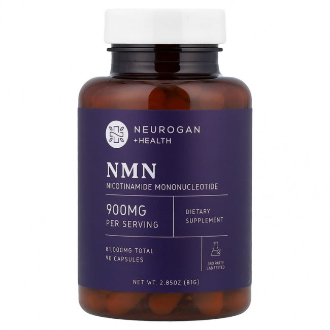 Neurogan Health, NMN, 900 мг, 90 капсул, 81 г (2,85 унции) Neurogan Health, NMN, 900 мг, 90 капсул, 81 г (2,85 унции)