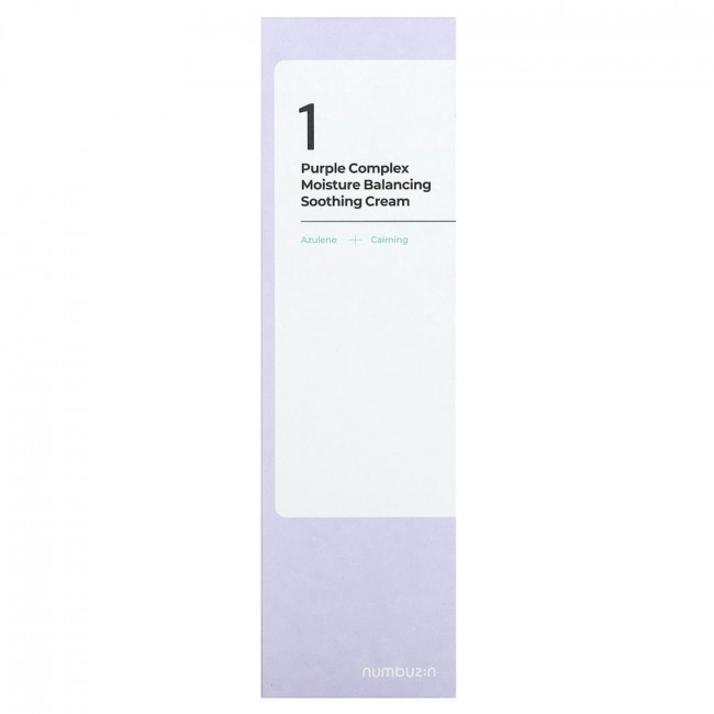 Numbuzin, № 1 Purple Complex, увлажняющий баланс и успокаивающий крем, 100 мл (3,38 жидк. унции)
