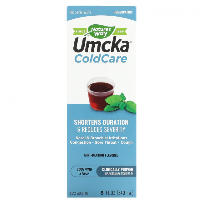 Nature's Way, Umcka, ColdCare, Soothing Syrup, Mint Menthol , 8 oz (240 ml) Nature's Way, Umcka, ColdCare, Soothing Syrup, Mint Menthol , 8 oz (240 ml)