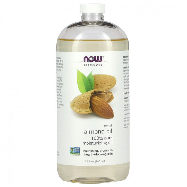 NOW Foods, Решения, масло сладкого миндаля, 946 мл (32 жидк. унции) NOW Foods, Решения, масло сладкого миндаля, 946 мл (32 жидк. унции)