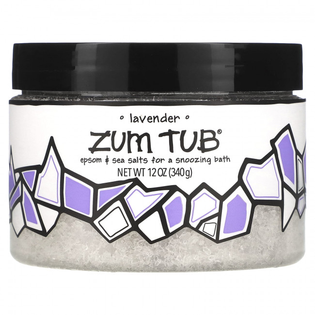 ZUM, Zum Tub, английская и морская соль, лаванда, 340 г (12 унций) ZUM, Zum Tub, английская и морская соль, лаванда, 340 г (12 унций)
