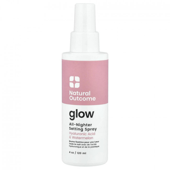 Спрей для фиксации макияжа Natural Outcome, Glow, All-Nighter, 120 мл (4 унции)