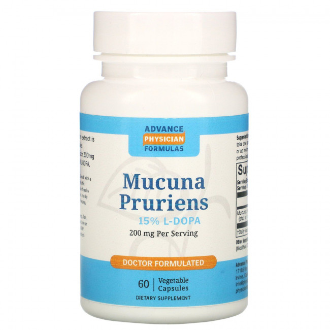 Advance Physician Formulas, Мукуна жгучая, 200 мг, 60 капсул Advance Physician Formulas, Мукуна жгучая, 200 мг, 60 капсул
