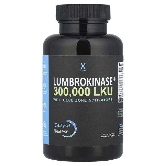 Humanx, Lumbrokinase +, 30 растительных капсул (Товар снят с продажи) Humanx, Lumbrokinase +, 30 растительных капсул (Товар снят с продажи)