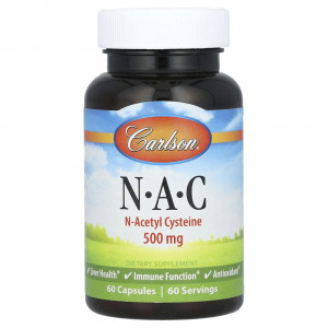 Carlson Labs, N-A-C, 500 мг, 60 капсул