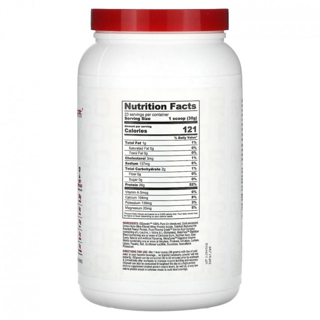 Metabolic Nutrition, ISOpwDR, изолят сывороточного протеина, со вкусом печенья с пеканом, 690 г (1,52 фунта)