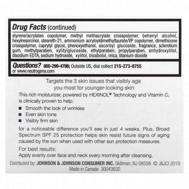 Neutrogena, Triple Age Repair, увлажняющее средство с солнцезащитным кремом, широкого спектра действия, SPF 25, 48 г (1,7 унции) Neutrogena, Triple Age Repair, увлажняющее средство с солнцезащитным кремом, широкого спектра действия, SPF 25, 48 г (1,7 унции)